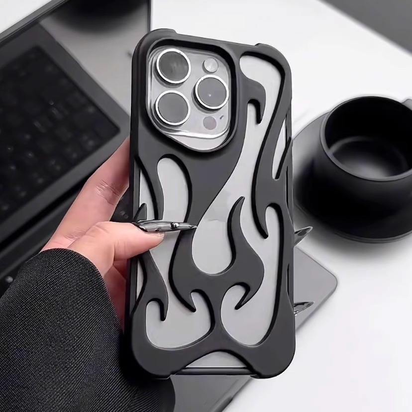 غطاء هاتف iPhone المعدني المشتعل