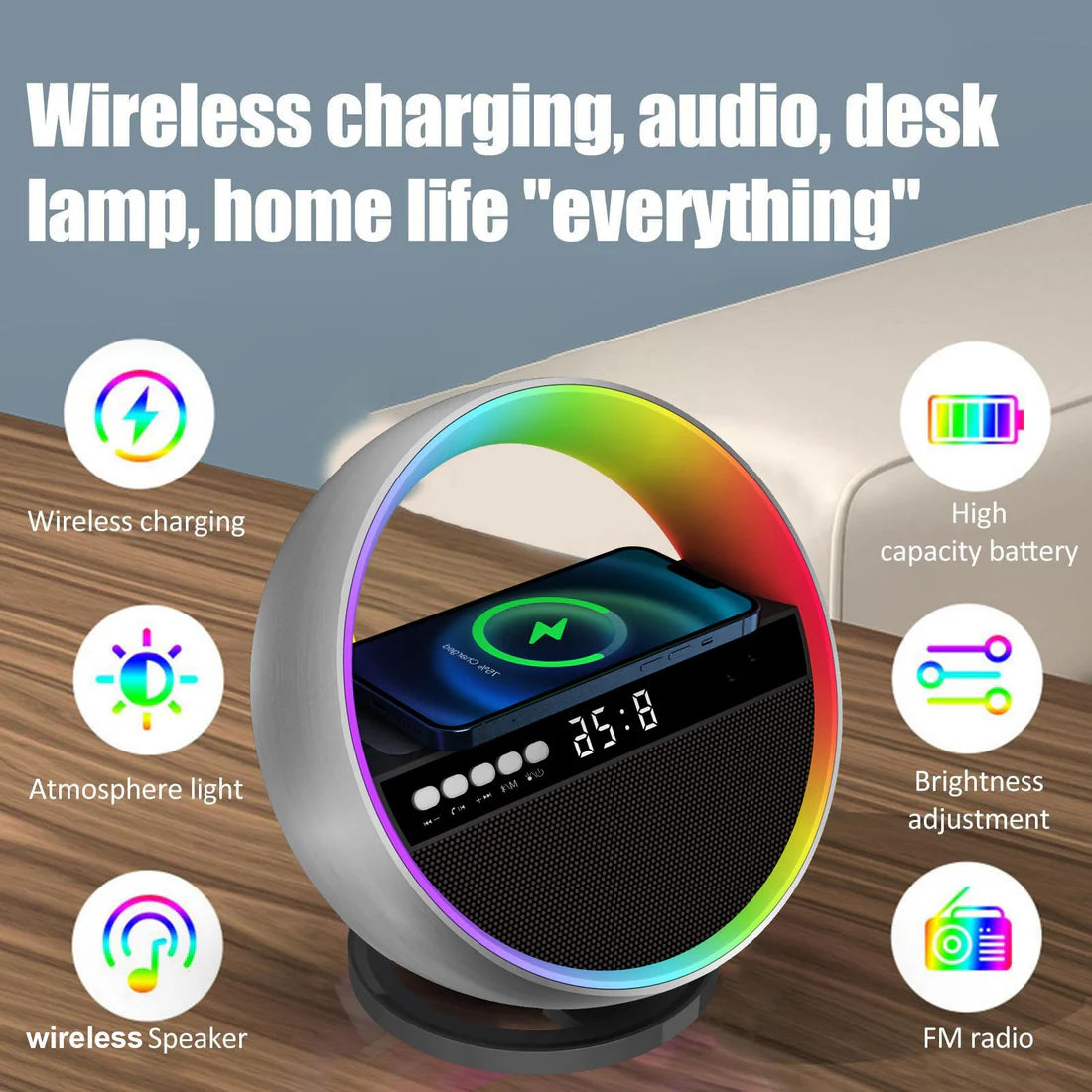 Wireless Charger  Bluetooth Speaker
