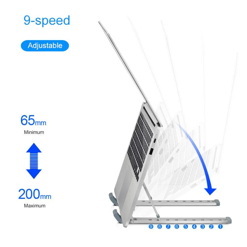 Folding & Lifting Adjustable Laptop and Tablet Stand
