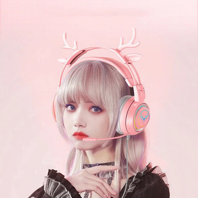 Deer Ear Wired Gaming Headphones