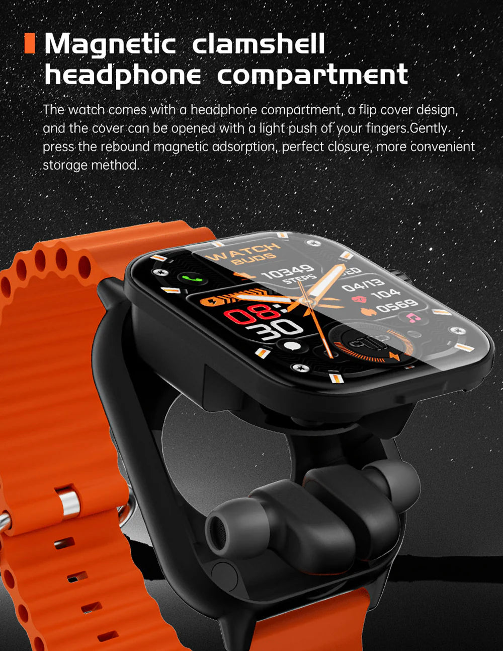 2-in-1 Smart Watch & Earbuds