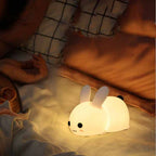 Rabbit LED Night Light Silicone Lamp